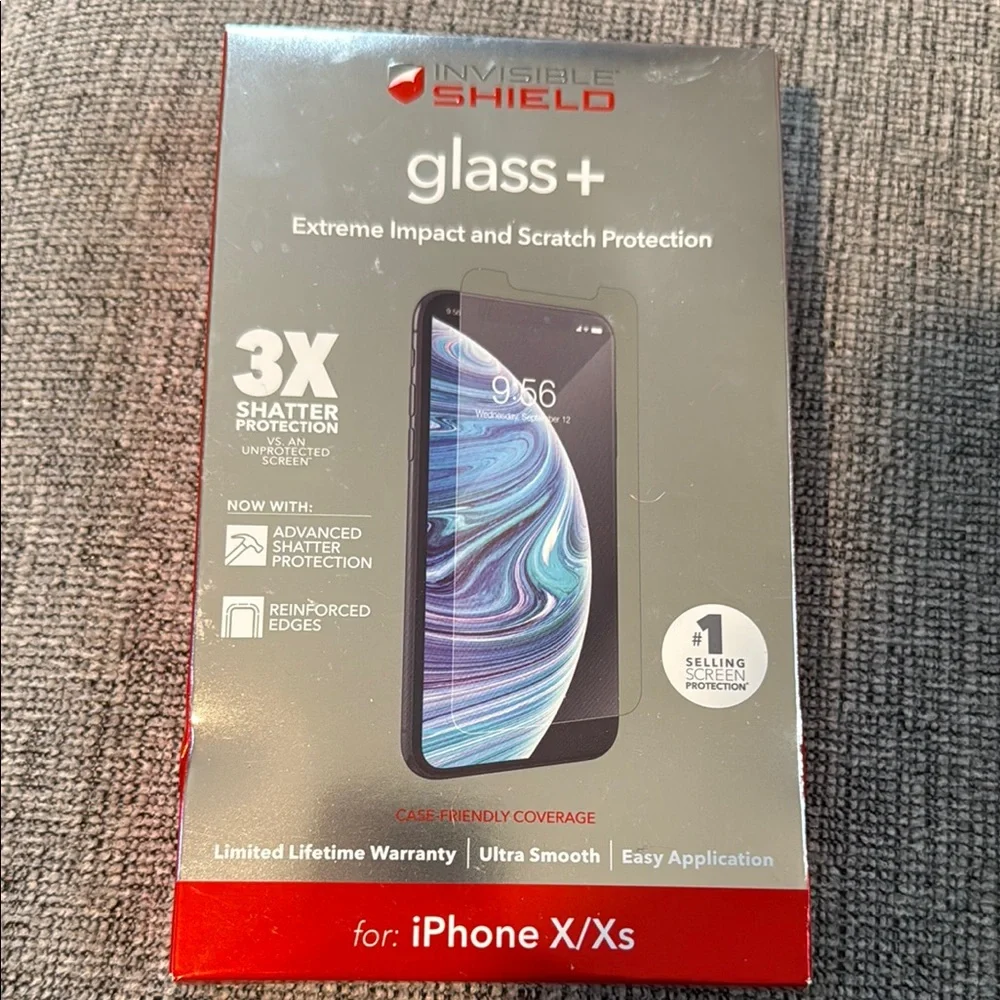 Glass+ Screen Protector for iPhone X/Xs - Black